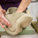 Sarah Villeneau in her studio 2018